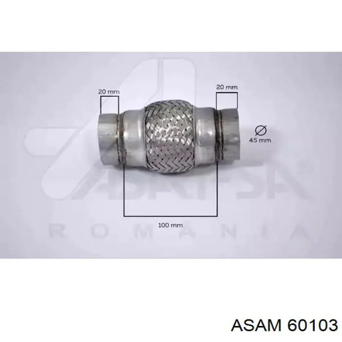 60103 Asam ondulação do silenciador