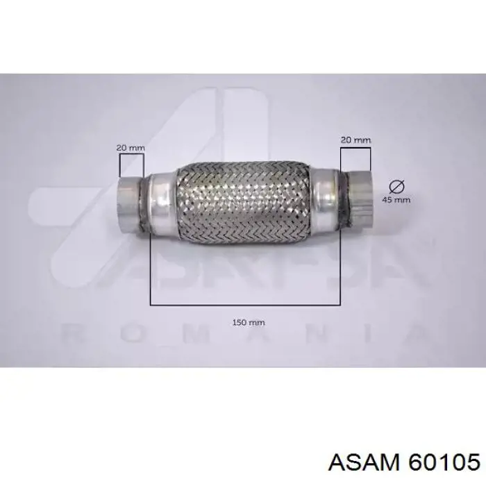 Гофра глушителя 64X200 Asmet