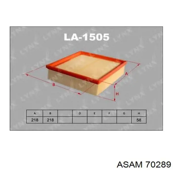 Элемент воздушного фильтра Asam 70289 цена, от 3.69 USD