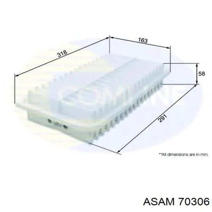 Элемент воздушного фильтра Asam 70306 цена, от 4.03 USD
