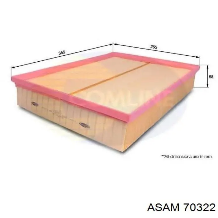 Купить 70322 Asam Автомобильный фильтр воздуха