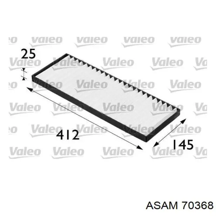 Фильтр воздушный отопителя Asam 70368 цена, от 3.70 USD