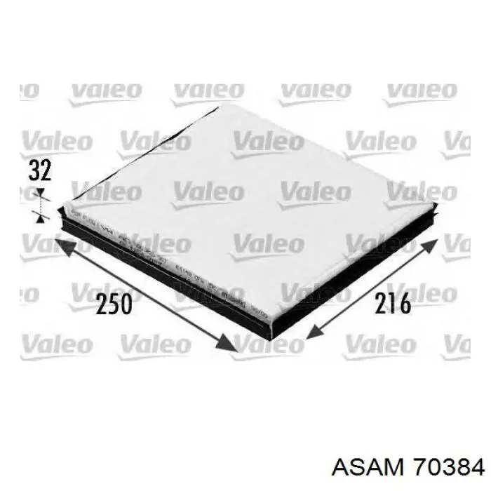 Фильтр салона 70384 Asam