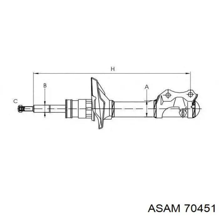 Купить 70451 Asam Амортизатор передней подвески