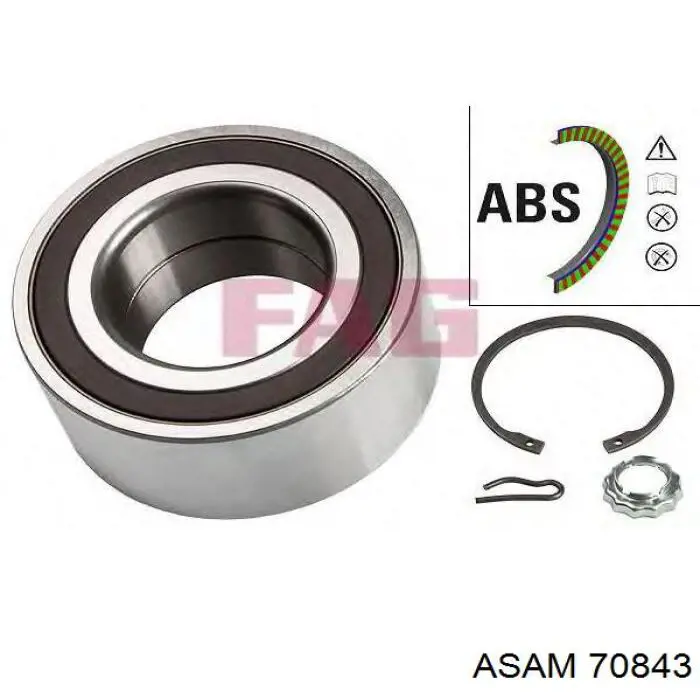 Подшипник ступицы 70843 Asam
