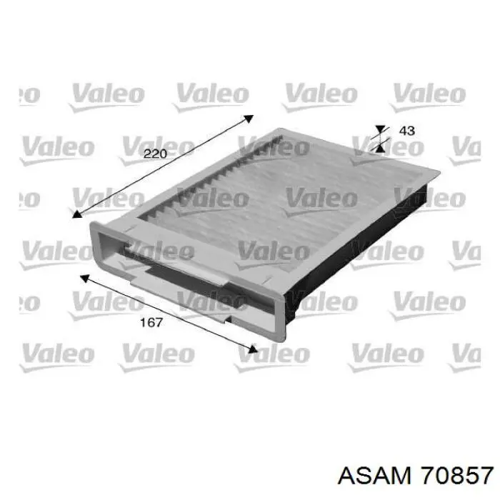 Фильтр воздушный отопителя Asam 70857 цена, от 4.65 USD