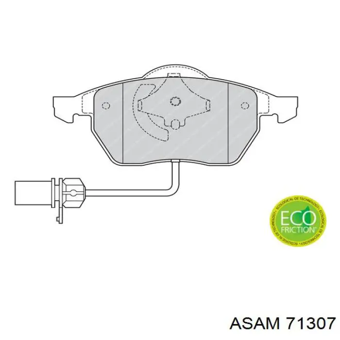 Колодки Asam 71307 цена, от 22.22 USD