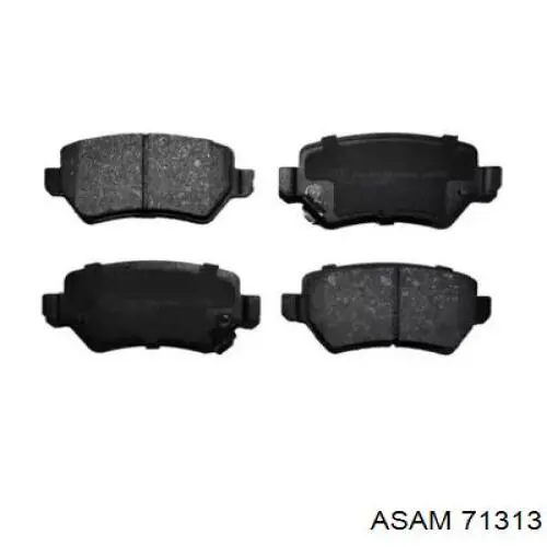 Купить 71313 Asam Колодки тормозные задние, дисковые