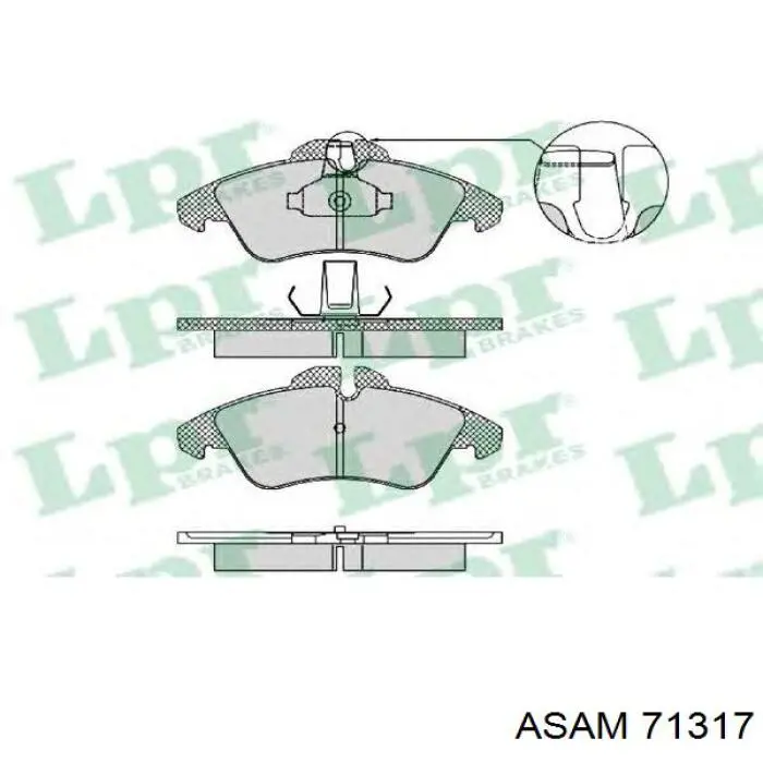 Купить 71317 Asam Колодки тормозные