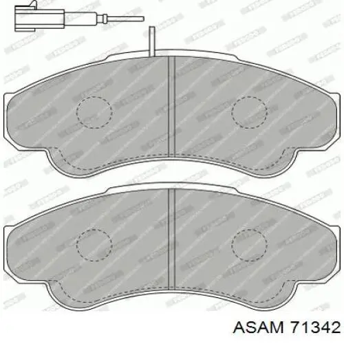 Колодки гальмівні передні, дискові 71342 Asam