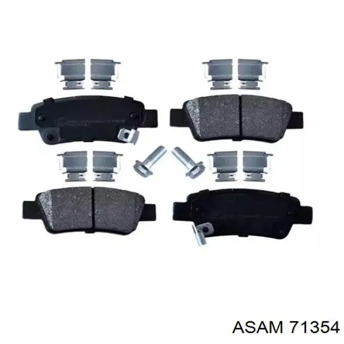 Колодки гальмові задні, дискові 71354 Asam