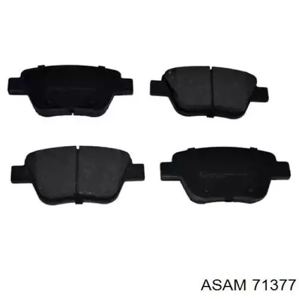 Колодки тормозные задние дисковые ASAM 71377