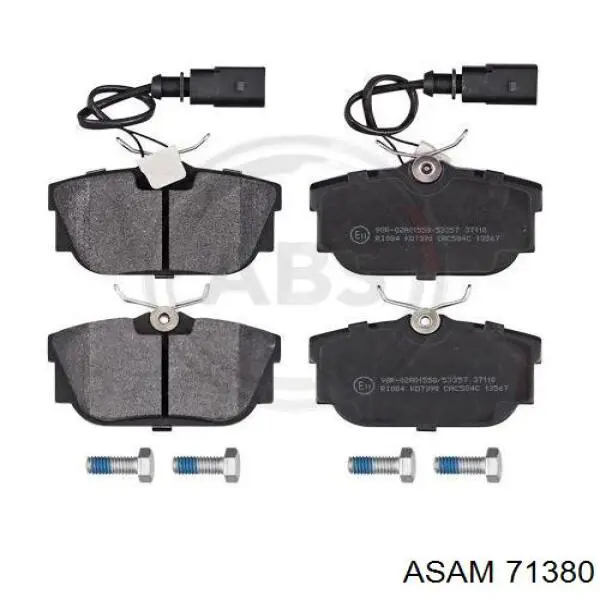 Купить 71380 Asam Колодки тормозные задние, дисковые