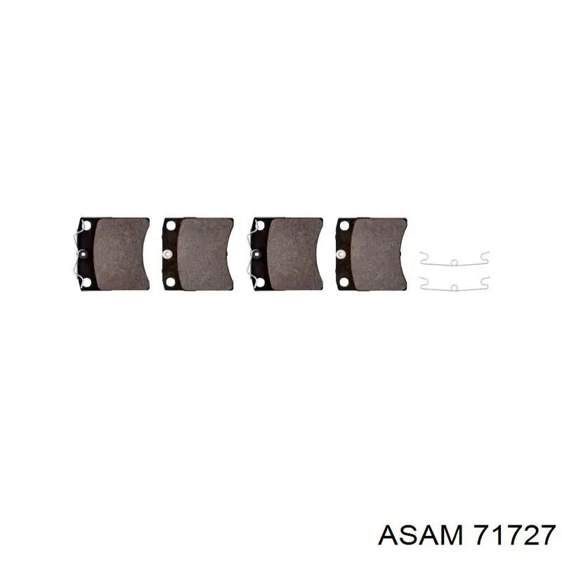 Передние тормозные колодки 71727 Asam