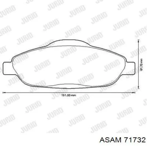Колодки Asam 71732 цена, от 19.70 USD