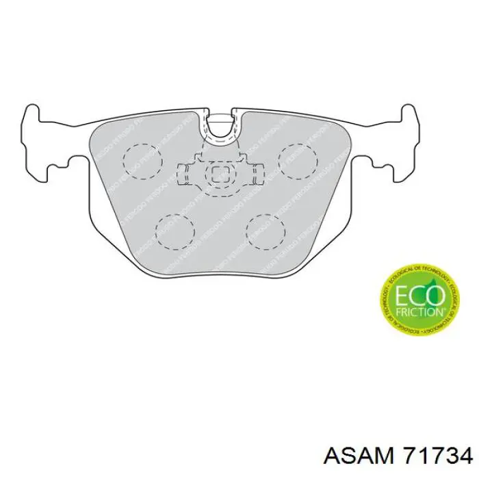 Купить 71734 Asam Колодки тормозные