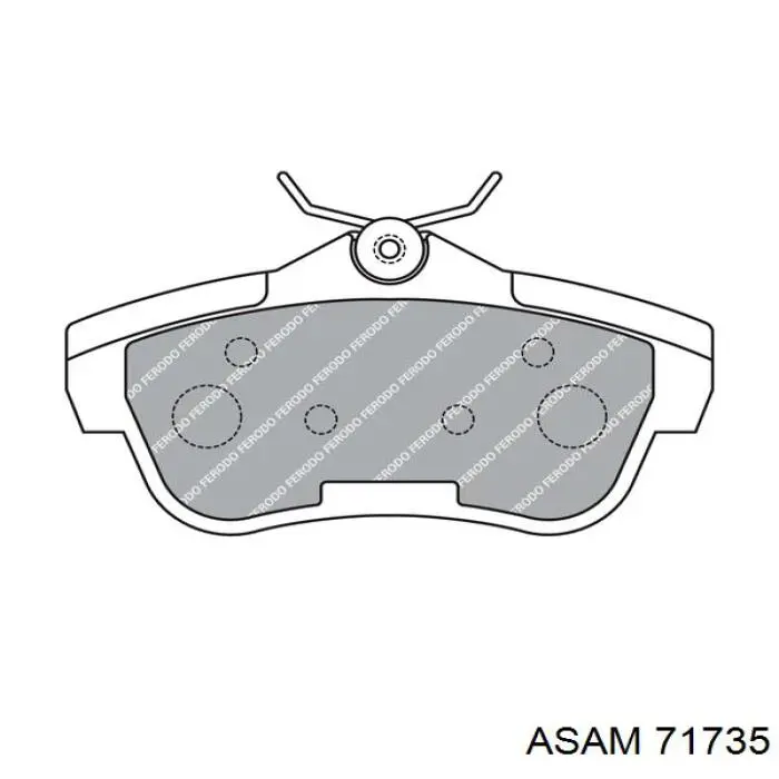 Купить 71735 Asam Колодки тормозные задние, дисковые