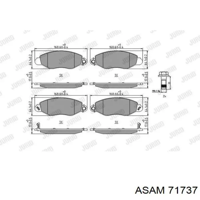 Тормозные колодки Asam 71737