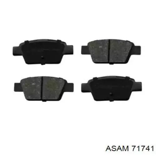 71741 Asam колодки тормозные задние дисковые
