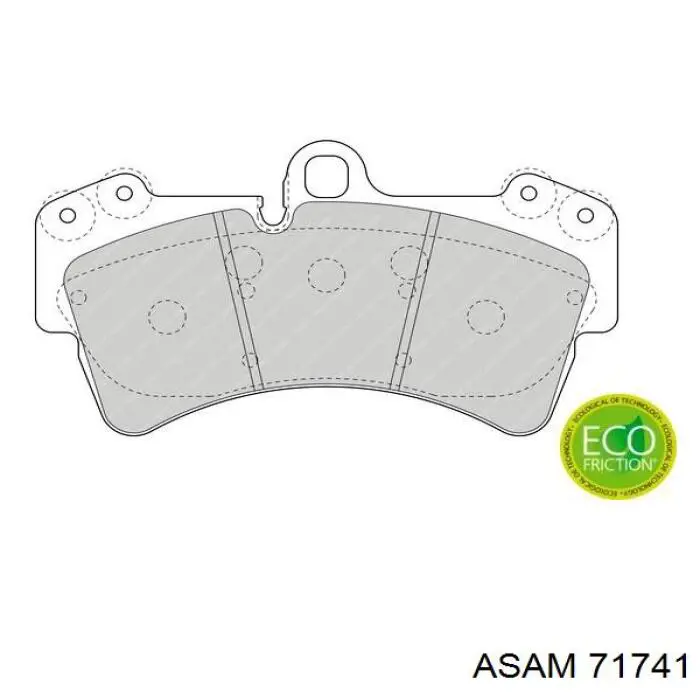 Купить 71741 Asam Колодки тормозные задние, дисковые