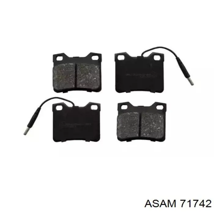 Колодки тормозные задние дисковые ASAM 71742