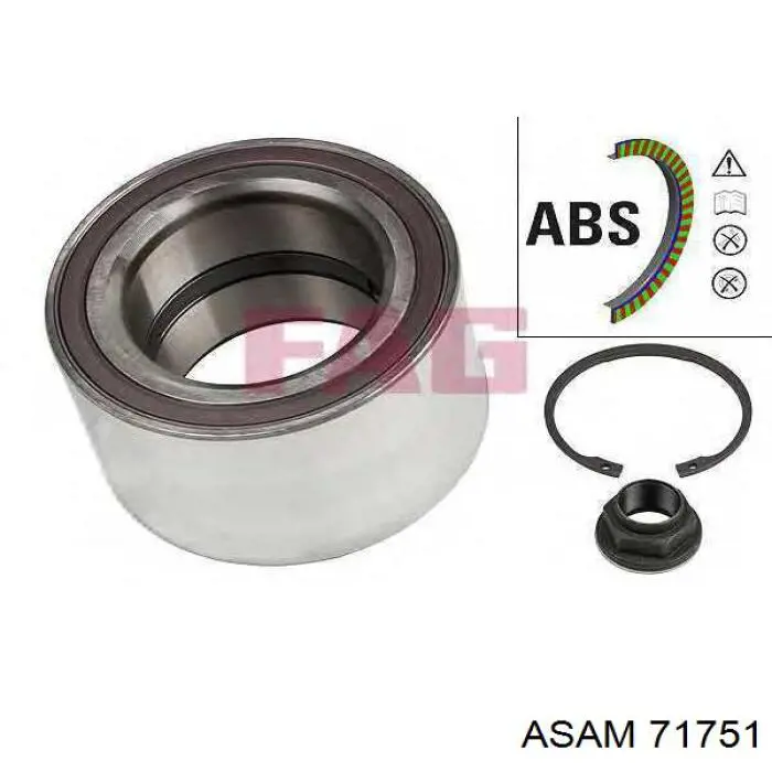 Ступичный подшипник передний Asam 71751
