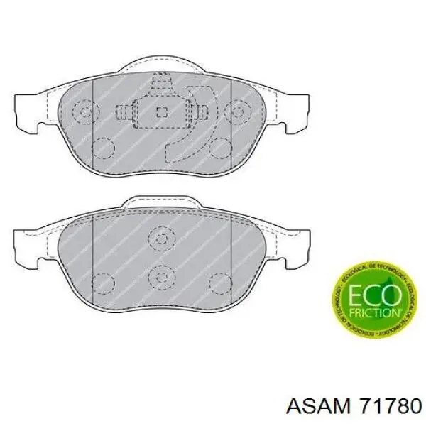 Колодки Asam 71780 цена, от 21.15 USD