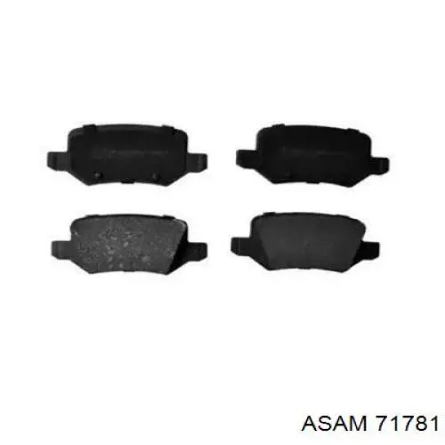 71781 Asam колодки тормозные задние дисковые