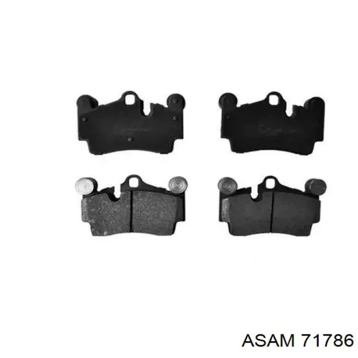 Колодки тормозные задние дисковые ASAM 71786