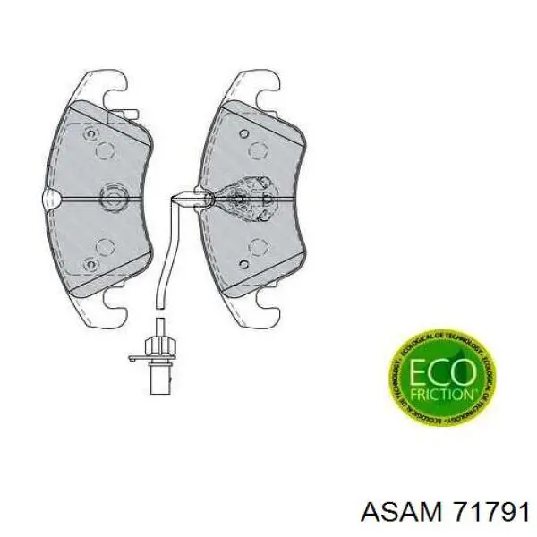 Колодки Asam 71791 цена, от 30.47 USD