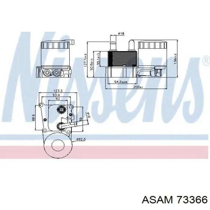  Корпус масляного фильтра Asam 73366