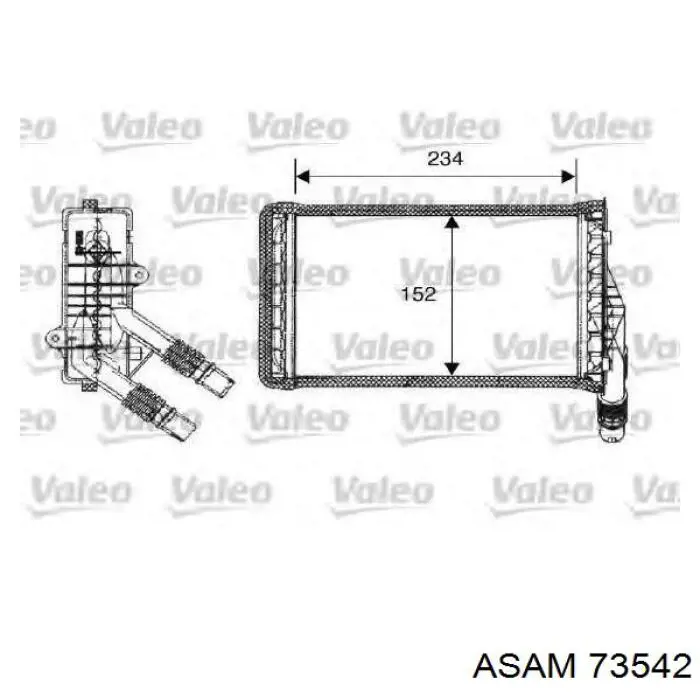 Радиатор отопителя Asam 73542