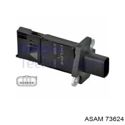 Sensor De Flujo De Aire/Medidor De Flujo (Flujo de Aire Masibo) 73624 Asam