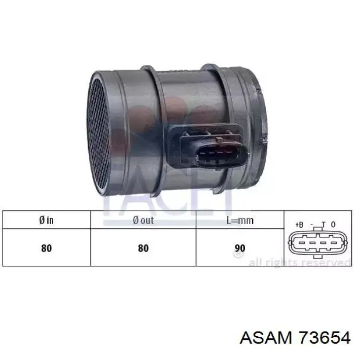 Расходомер воздуха Asam 73654