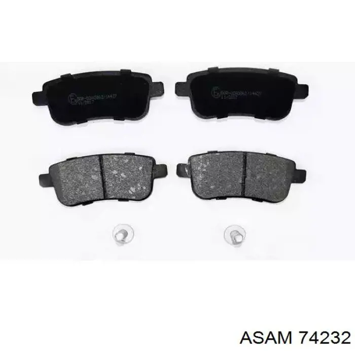 Колодки тормозные задние дисковые ASAM 74232