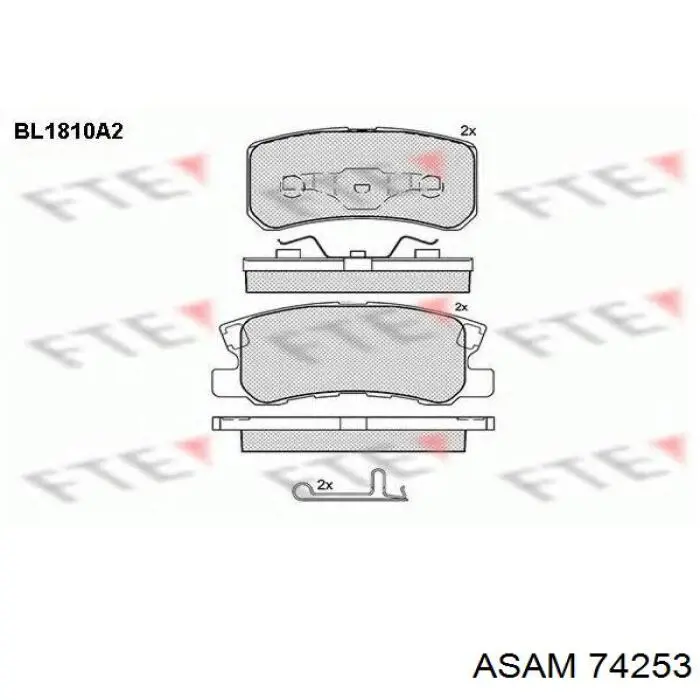 Тормозные колодки Asam 74253