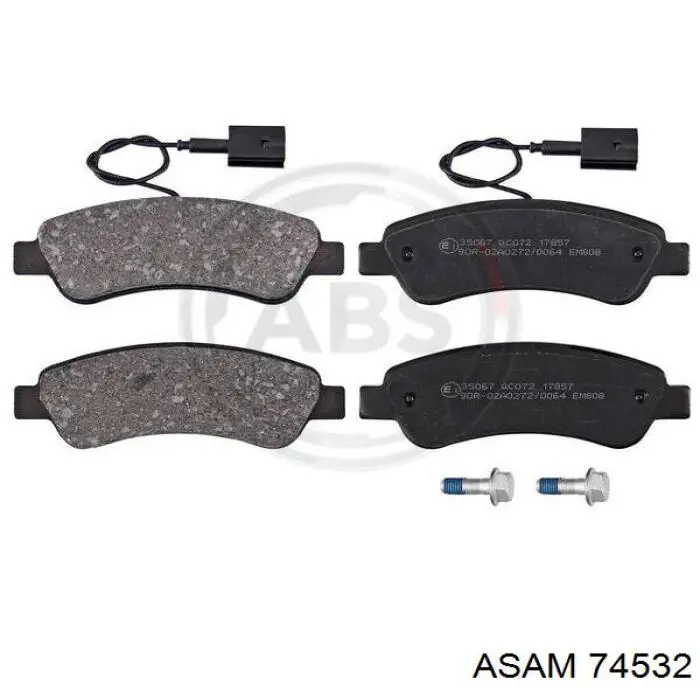 Колодки тормозные задние дисковые ASAM 74532