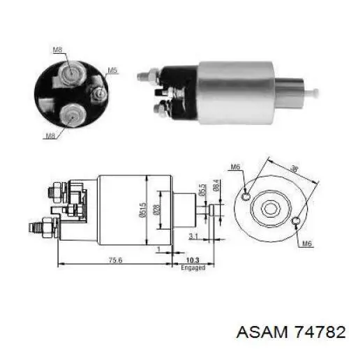 Втягивающее реле стартера SS3125P AS/Auto Storm