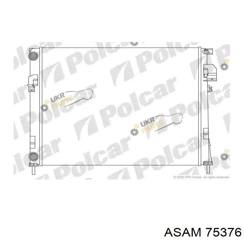 Радиатор охлаждения двигателя Asam 75376 цена, от 65.39 USD