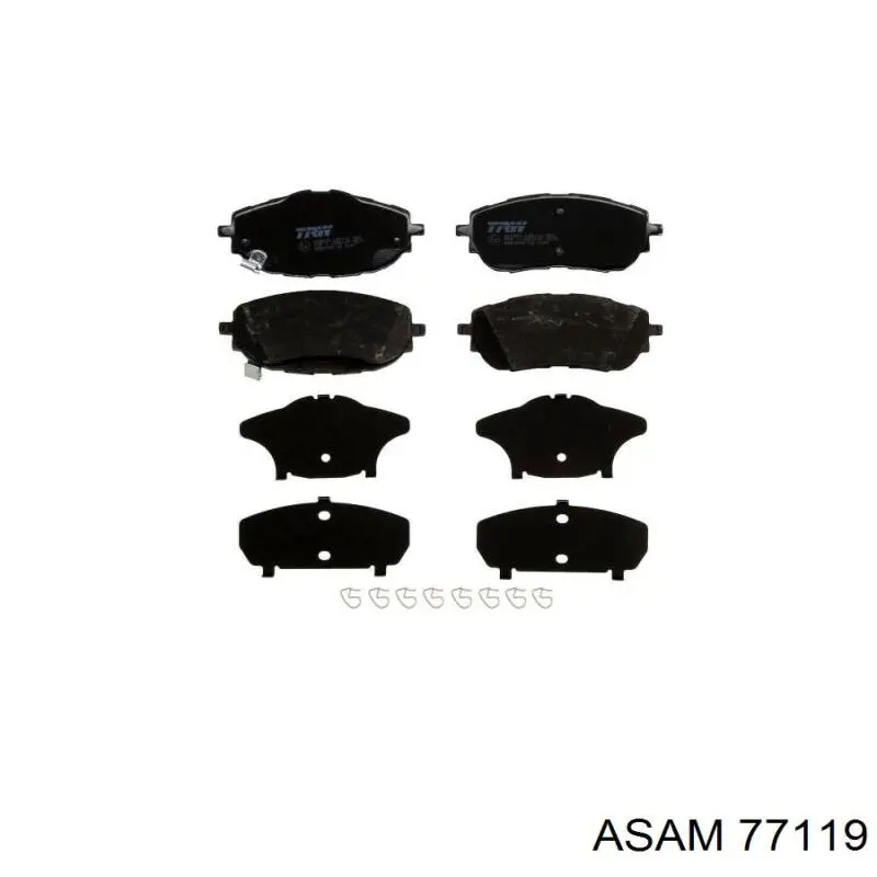 Передние тормозные колодки 77119 Asam