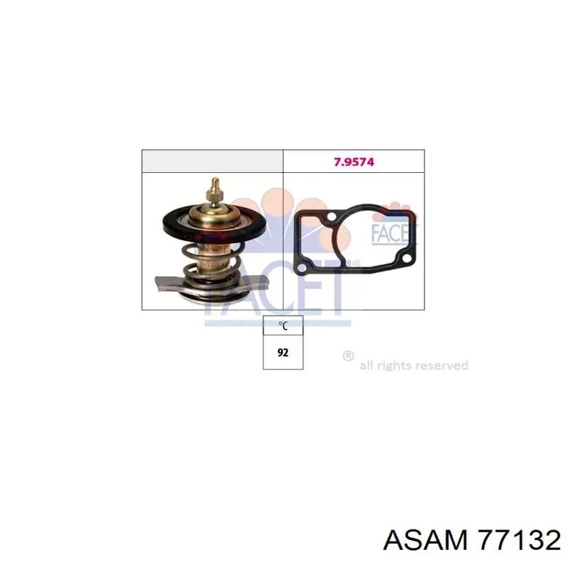 Caja del termostato 77132 Asam