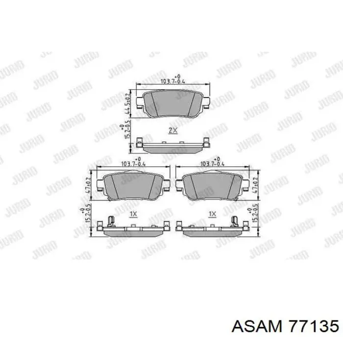Колодки дисковые  Asam 77135 цена, от 16.47 USD