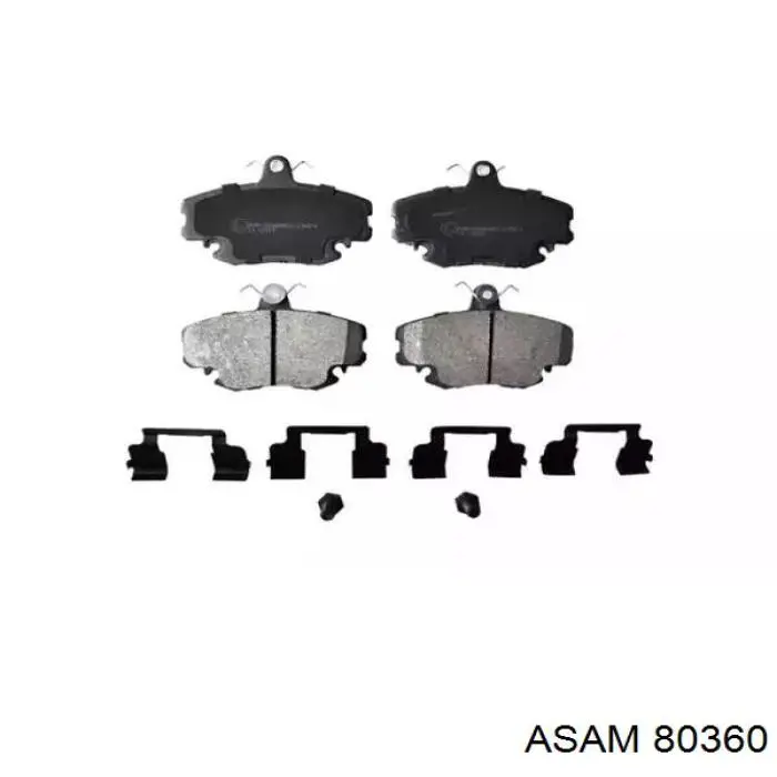 80360 Asam колодки тормозные передние дисковые