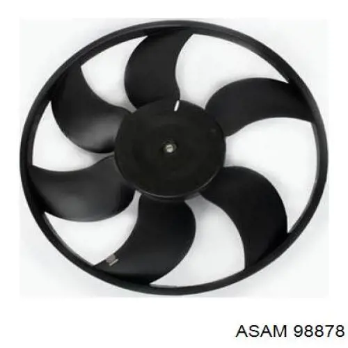 98878 Asam диффузор радиатора кондиционера, в сборе с крыльчаткой и мотором