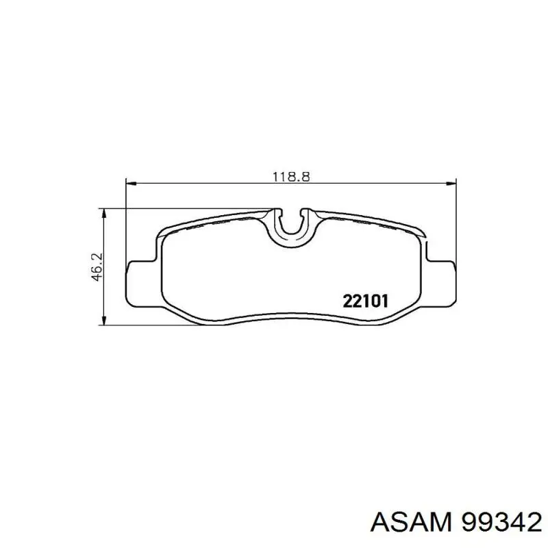 Колодки дисковые  Asam 99342 цена, от 17.72 USD