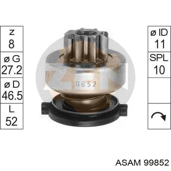 Щеткодержатель стартера Asam 99852