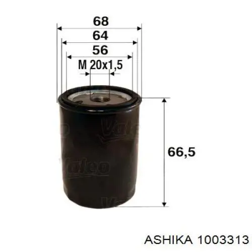 Фильтр очистки масла центробежный Ashika 1003313 цена, от 4.30 USD