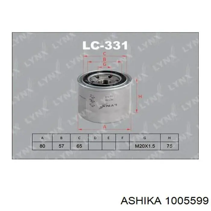 Фильтр очистки масла центробежный Ashika 1005599 цена, от 4.48 USD