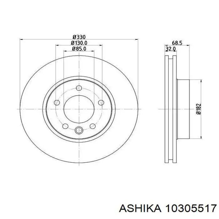 Купить 10305517 Ashika Рулевая тяга