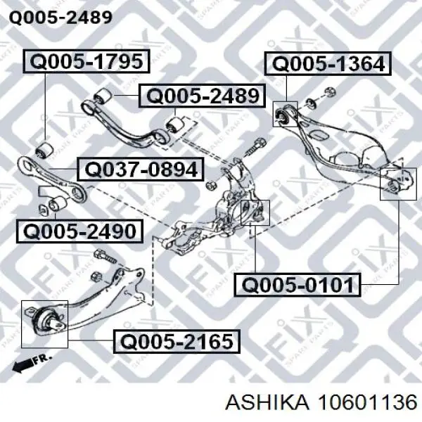 Тяга переднего стабилизатора Ashika 10601136 цена, от 11.02 USD